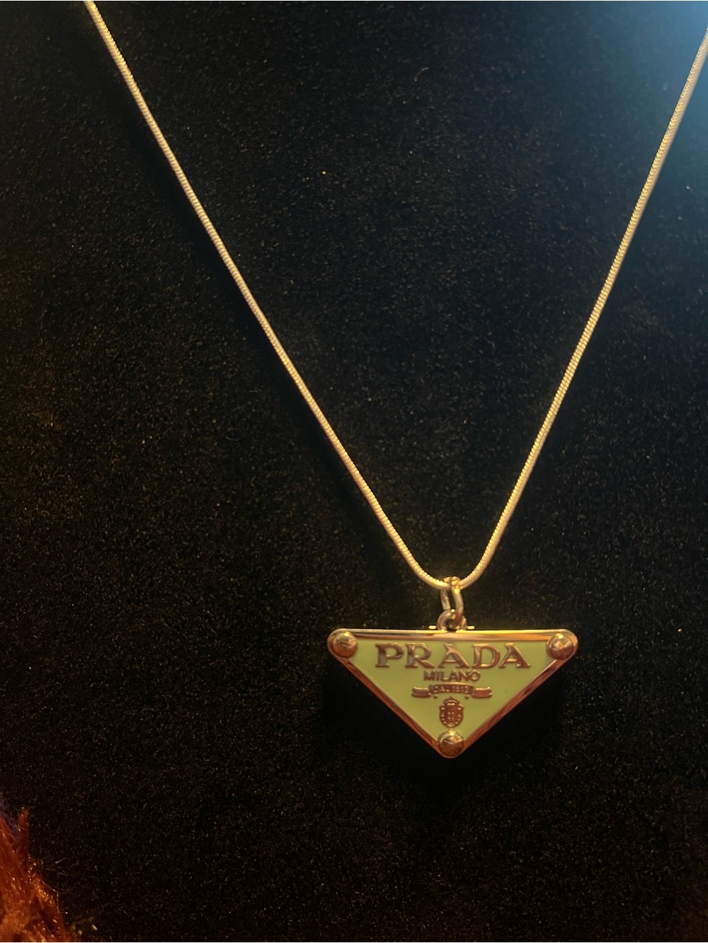 Authentic Prada Symbole jewelry pendant.
Necklace- Stamped Sterling Silver 925 - Picture 2 of 4